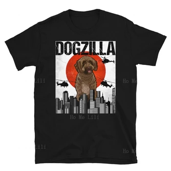 Забавная испанская водяная собака, винтажная подарочная футболка унисекс, мягкая дышащая
