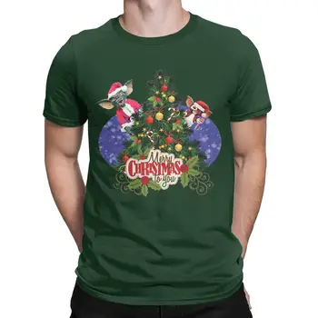 Мужская футболка Gremlins Merry Christmas, милые повседневные футболки с Гизмо, футболка с коротким рукавом и круглым вырезом, хлопковая уникальная одежда