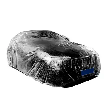 Автомобильный пылезащитный чехол Наружный прозрачный автомобильный чехол для небольших автомобилей Универсальный автомобильный дождевик чехол для гаража Моющийся Прочный УФ