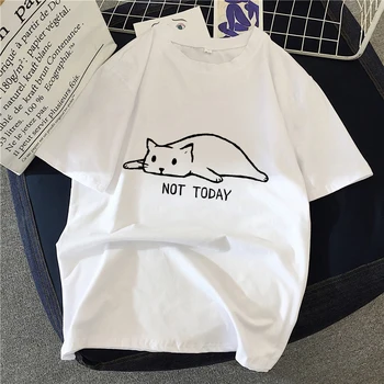 100% Хлопок 90-х, футболки с графическим роком, женская футболка с простым рисунком кошки, винтажная футболка Harajuku, женская футболка Fashion Queen