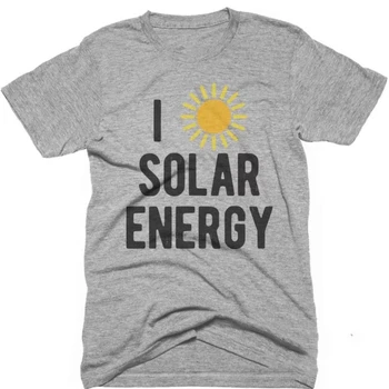 Я люблю солнечную энергию Футболка Save The Planet Мужские Женские футболки Подарок