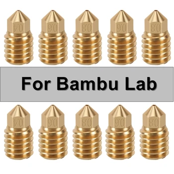 Сопло для 3D-принтера Bambu Lab X1C/P1P/P1S Латунные сопла для печатающей головки Bambulabs 0.2/0.3/0.4/0.5/0.6/0.8/1.0/1.2 мм