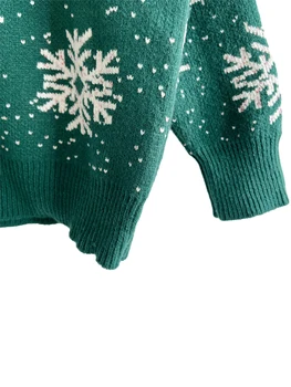 Женские уродливые Забавные Рождественские свитера, вязаный пуловер с длинным рукавом, свитер с милым оленем, Елка, Снежинка.